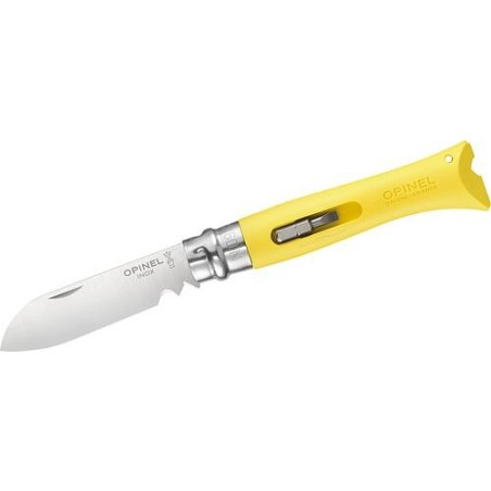 Couteau de poche Opinel No.9 DIY, jaune, 254328