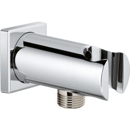 Coude de raccordement mural Grohe Rainshower avec support de douche, chrome carré