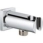 Coude de raccordement mural Grohe Rainshower avec support de douche, chrome carré