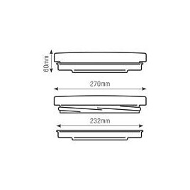 Plafonnier 12W 1200mc 4000K IP44 Ø270