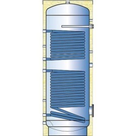 Ballon ECS solaire  DSFV 800 émaillé, avec deux échangeurs de chaleur, capacité 749L