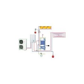 Réservoir pour pompe à chaleur WP2V-400, émaillé, avec 2 échangeurs de chaleur, contenu 414 litres