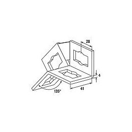 Équerre universelle Fischer PUWS 2x2/135°