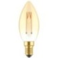 Ampoule LED déco/vintage - forme bougie C35 E14 2,5W 136mc 1800K or 330° - à intensité variable