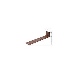 Ancrage pour béton en acier plat DURAVIS® 205 x 40 x 40 mm, matériau : Acier, galvanisé sendzimir, surface : brun rouille