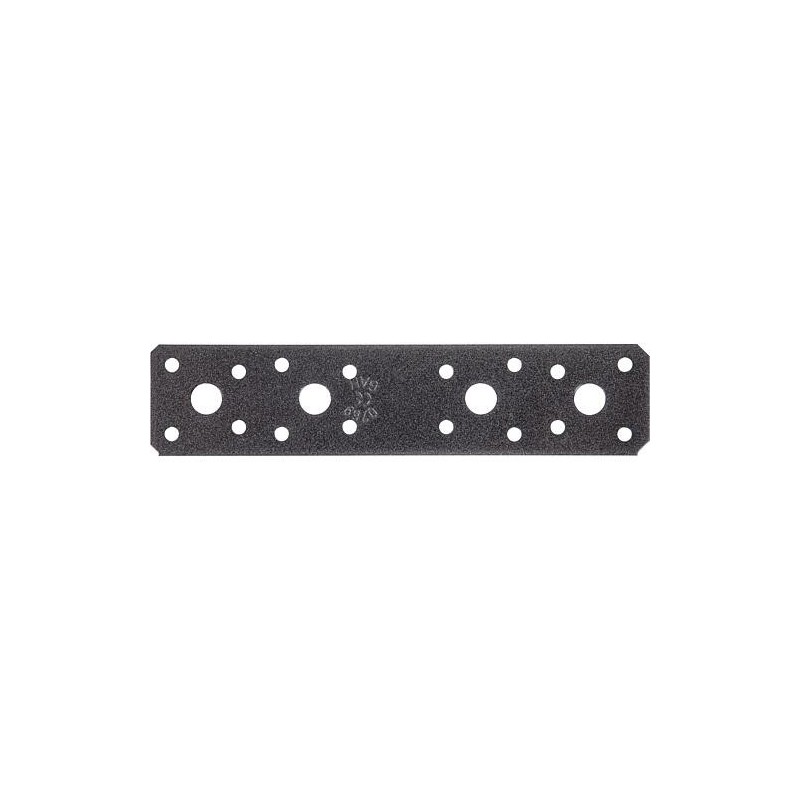 Raccord plat DURAVIS® 180 x 40 x 3,0 mm, matériau : Acier, galvanisé sendzimir, surface : noir-diamant