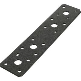 Raccord plat DURAVIS® 180 x 40 x 3,0 mm, matériau : Acier, galvanisé sendzimir, surface : noir-diamant