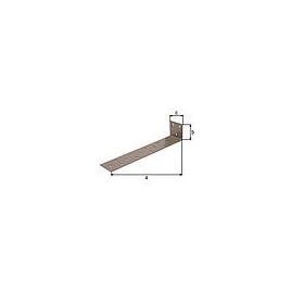 Ancrage pour béton en acier plat DURAVIS® 205 x 40 x 40 mm, matériau : Acier, galvanisé sendzimir, surface : beige nacré RAL