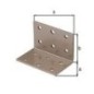 Equerre d’assemblage perforée DURAVIS® 40 x 40 x 60 mm, matériau : acier, galvanisé, surface : beige perle RAL 1035