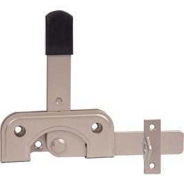 Loquet pour porte de jardin DURAVIS® pour bois de cadre étroit, matériau : Acier, bleu zingué, surface : beige nacré RAL 1035