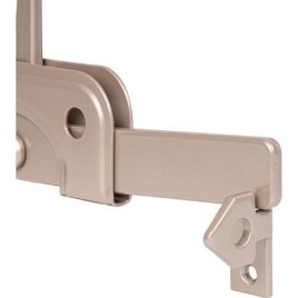 Loquet pour porte de jardin DURAVIS® pour bois de cadre étroit, matériau : Acier, bleu zingué, surface : beige nacré RAL 1035