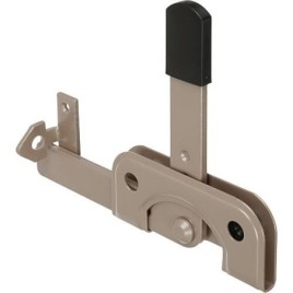 Loquet pour porte de jardin DURAVIS® pour bois de cadre étroit, matériau : Acier, bleu zingué, surface : beige nacré RAL 1035