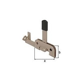 Loquet pour porte de jardin DURAVIS® pour bois de cadre étroit, matériau : Acier, bleu zingué, surface : beige nacré RAL 1035