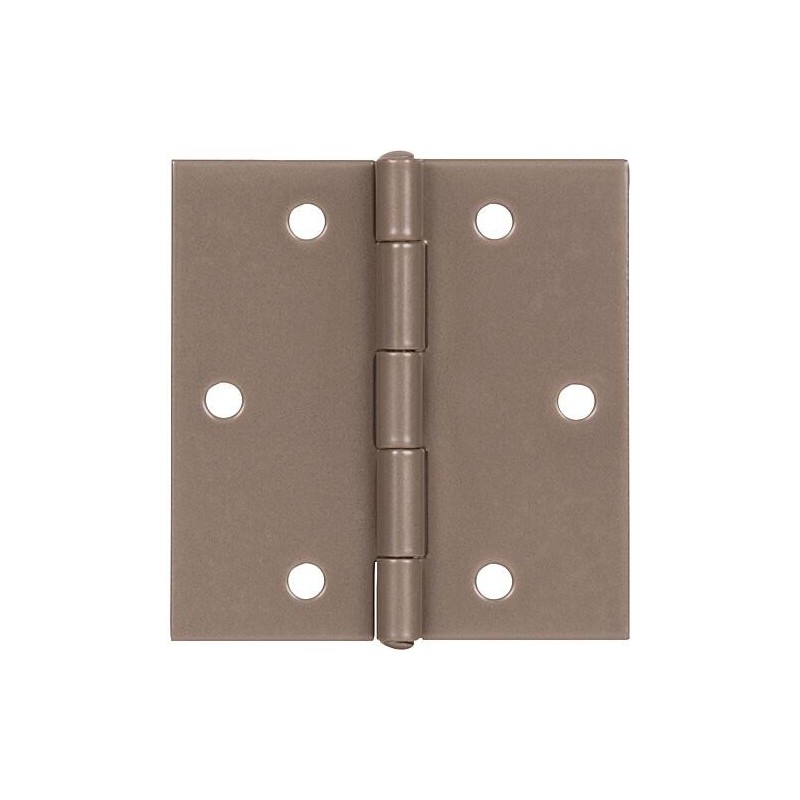 Charnière DURAVIS® 60 x 60 x 1 mm, carré, matériau : Acier, bleu zingué, surface : beige nacré RAL 1035, avec tige en acier