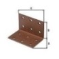 Equerre d’assemblage perforée DURAVIS® 40 x 40 x 60 mm, matériau : acier, galvanisé, surface : marron rouille