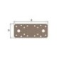 Raccord plat DURAVIS® 133 x 55 x 2,5 mm, matériau : Acier, galvanisé sendzimir, surface : beige nacré RAL 1035