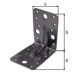 Raccord coudé pour charges lourdes 90 x 90 x 65 mm, avec moulure DURAVIS®, matériau : Acier, galvanisé sendzimir, surface :