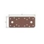 Raccord plat DURAVIS® 133 x 55 x 2,5 mm, matériau : Acier, galvanisé sendzimir, surface : brun rouille