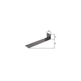 Ancrage pour béton en acier plat DURAVIS® 205 x 40 x 40 mm, matériau : Acier, galvanisé sendzimir, surface : noir-diamant