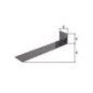 Ancrage pour béton en acier plat DURAVIS® 205 x 40 x 40 mm, matériau : Acier, galvanisé sendzimir, surface : noir-diamant