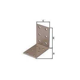 Équerre de plaque perforée DURAVIS® 60 x 60 x 40 mm, matériau : Acier, galvanisé sendzimir, surface : beige nacré RAL 1035