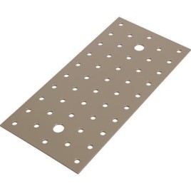 Plaque perforée DURAVIS® 200 x 100 x 2 mm, matériau : Acier, galvanisé sendzimir, surface : beige nacré RAL 1035