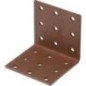 Equerre d’assemblage perforée DURAVIS® 60 x 60 x 60 mm, matériau : acier, galvanisé, surface :marron rouille