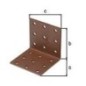 Equerre d’assemblage perforée DURAVIS® 60 x 60 x 60 mm, matériau : acier, galvanisé, surface :marron rouille