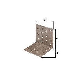 Équerre de plaque perforée DURAVIS® 80 x 80 x 80 mm, matériau : Acier, galvanisé sendzimir, surface : beige nacré RAL 1035