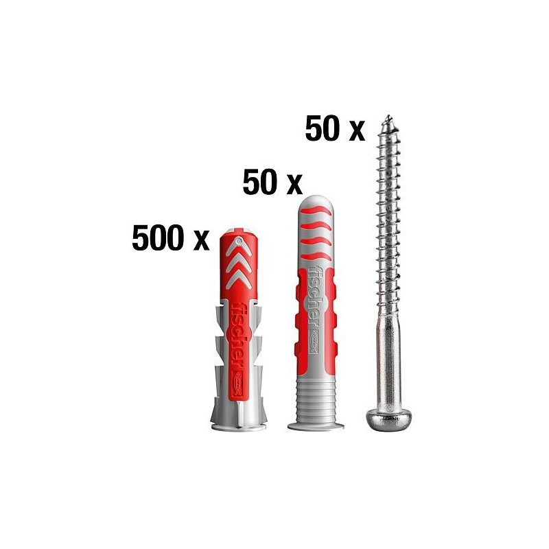 Pack promo Fischer DuoPower + DuoSeal Ø 6 mm, contenu 600 pièces