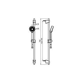 Set de douche Hansa Hansabasicjet ECO, hauteur 700mm