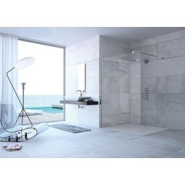 Paroi de douche en verre Hüppe modulaire avec kit de profilés muraux, l x H x P : 785-800 x 2000 x 8 mm ETC argenté mat