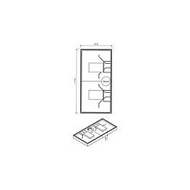 Tablier l x H x P : 1800 x 900 x 130 pour 93 223 20