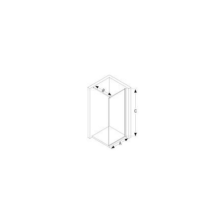 Paroi de douche Walk-In en verre Hüppe modulaire avec kit de profilés muraux, LxHxP:1190-1210x2000x8 mm ETC argent mat