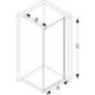 Paroi de douche Walk-In en verre Hüppe modulaire avec kit de profilés muraux, LxHxP:1190-1210x2000x8 mm ETC argent mat