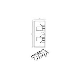 Tablier l x H x P : 1800 x 800 x 130 pour 93 223 21