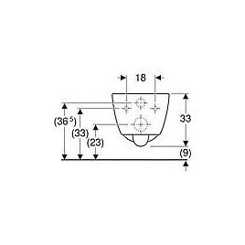 WC suspendu à fond creux Geberit Icon blanc, sans bride lxHxP : 355x330x530mm