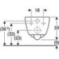 WC suspendu à fond creux Geberit Icon blanc, sans bride lxHxP : 355x330x530mm