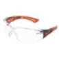 Lunettes de protection RUSH+ monture SMALL corail / grise - PC incolore - anti-rayures & anti-buée