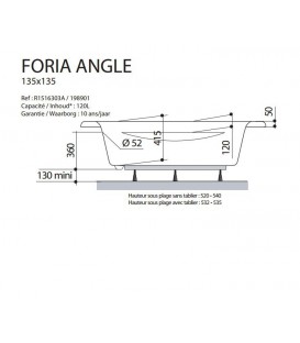 Baignoire Foria angle