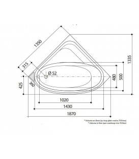 Baignoire Foria angle