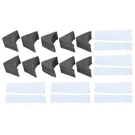 Set d’extension d’angle pour douches et baignoires 10 pièces