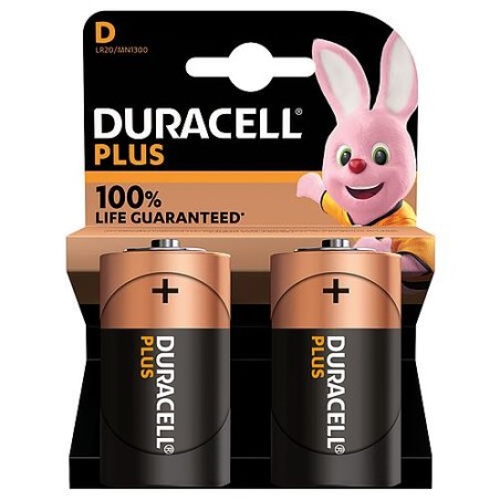 Duracell MN1300 Plus D Pile blister de 2 pièces