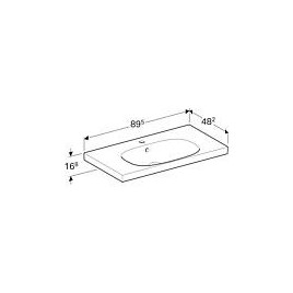 fixation simple, avec robinet, trop-plein, blanc