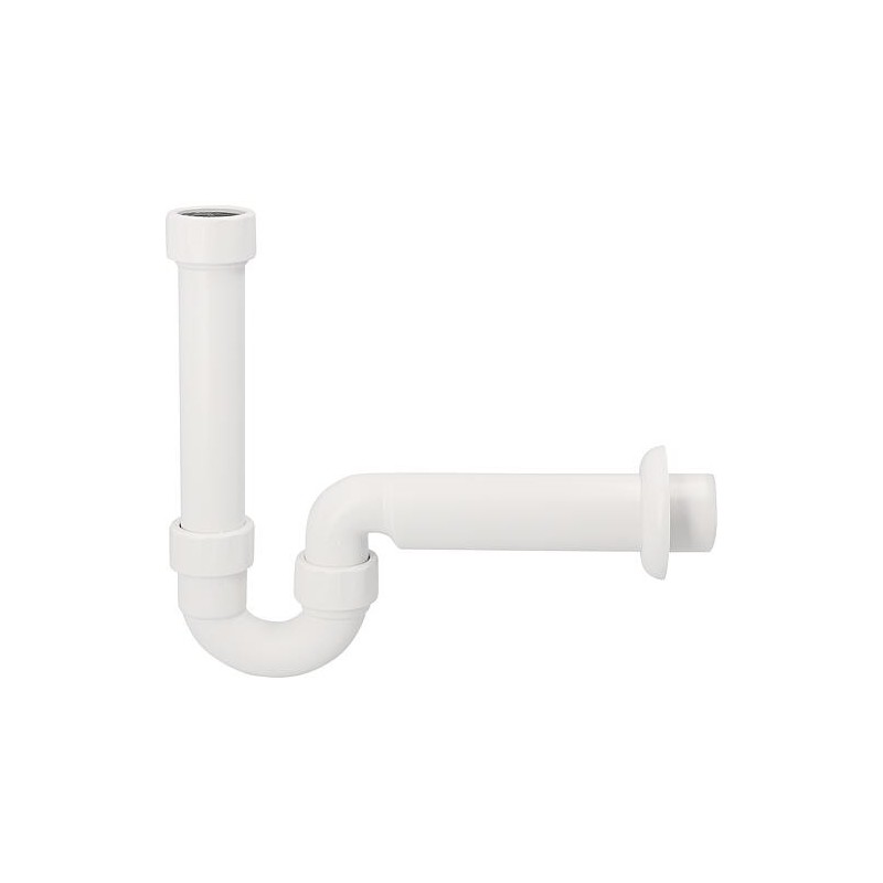 Siphon Geberit 1 1/2" DN50 avec rosace murale