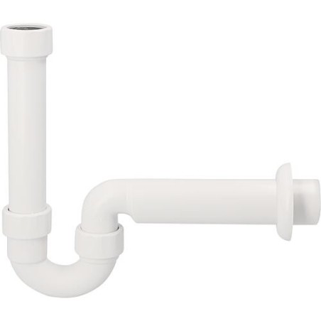 Siphon Geberit 1 1/2" DN50 avec rosace murale