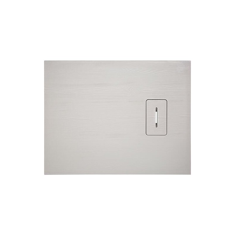 Receveur de douche Lendou 1000 x 35 x 800 mm avec structure en bois fonte minérale beige mat, écoul. 90 mm