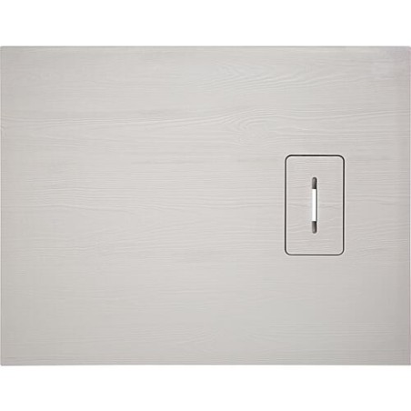 Receveur de douche Lendou 1000 x 35 x 800 mm avec structure en bois fonte minérale beige mat, écoul. 90 mm