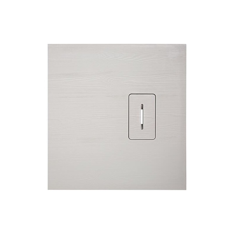 Receveur de douche Lendou 900 x 35 x 900 mm avec structure en bois fonte minérale beige mat, écoul. 90 mm