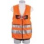 Gilet de sécurité EN 471, taille 56-62 avec harnais de sécurité, MAS 40, rallonge antichute 0,5 m